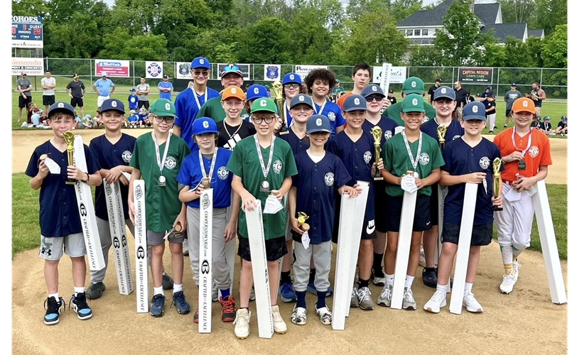 Cohoes Little League all-stars holding their trophies